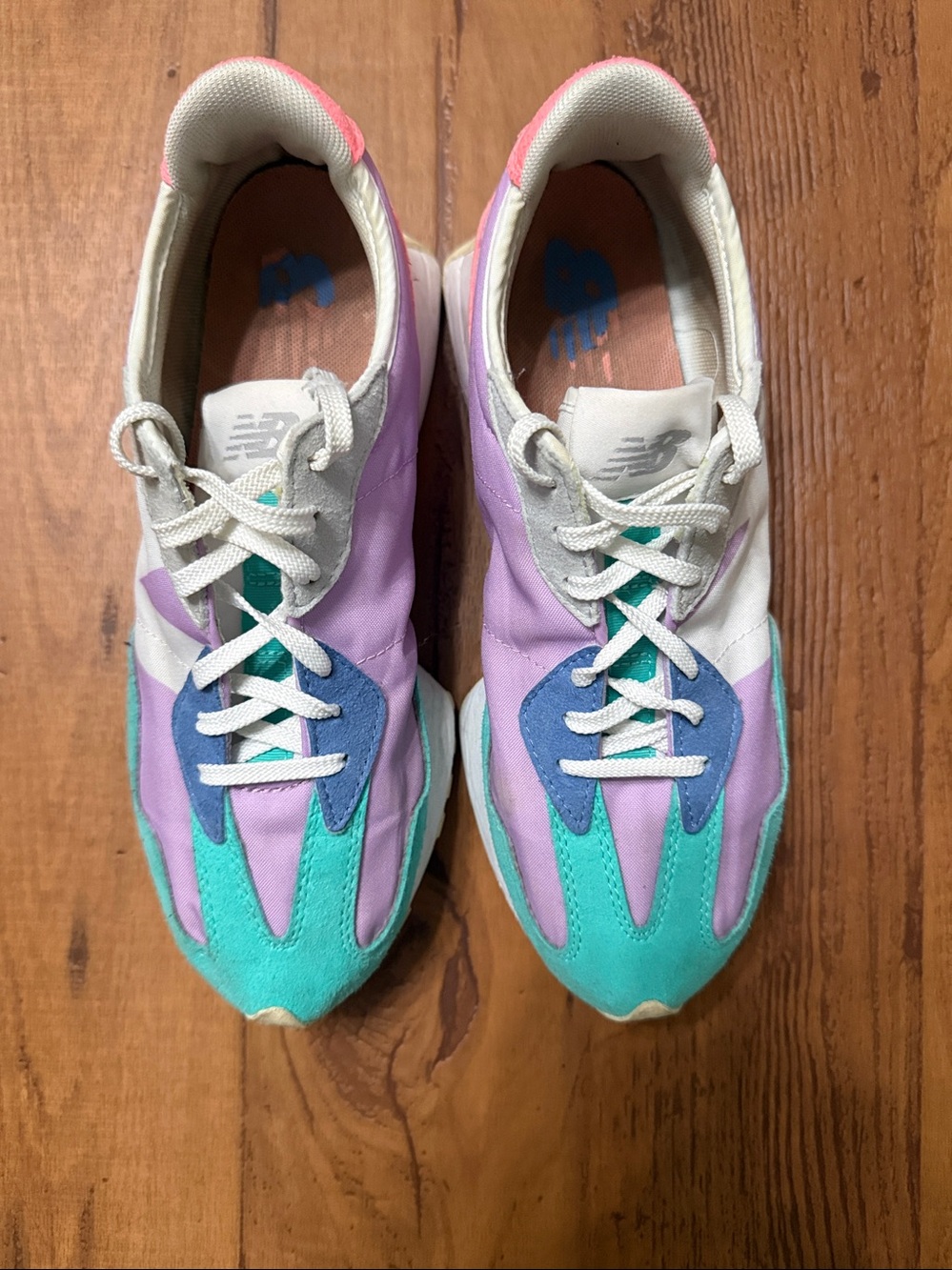 New Balance 327 Dark Violet Summer Jade Sneakers Trainers SZ 8.5 - Picture 4 of 7